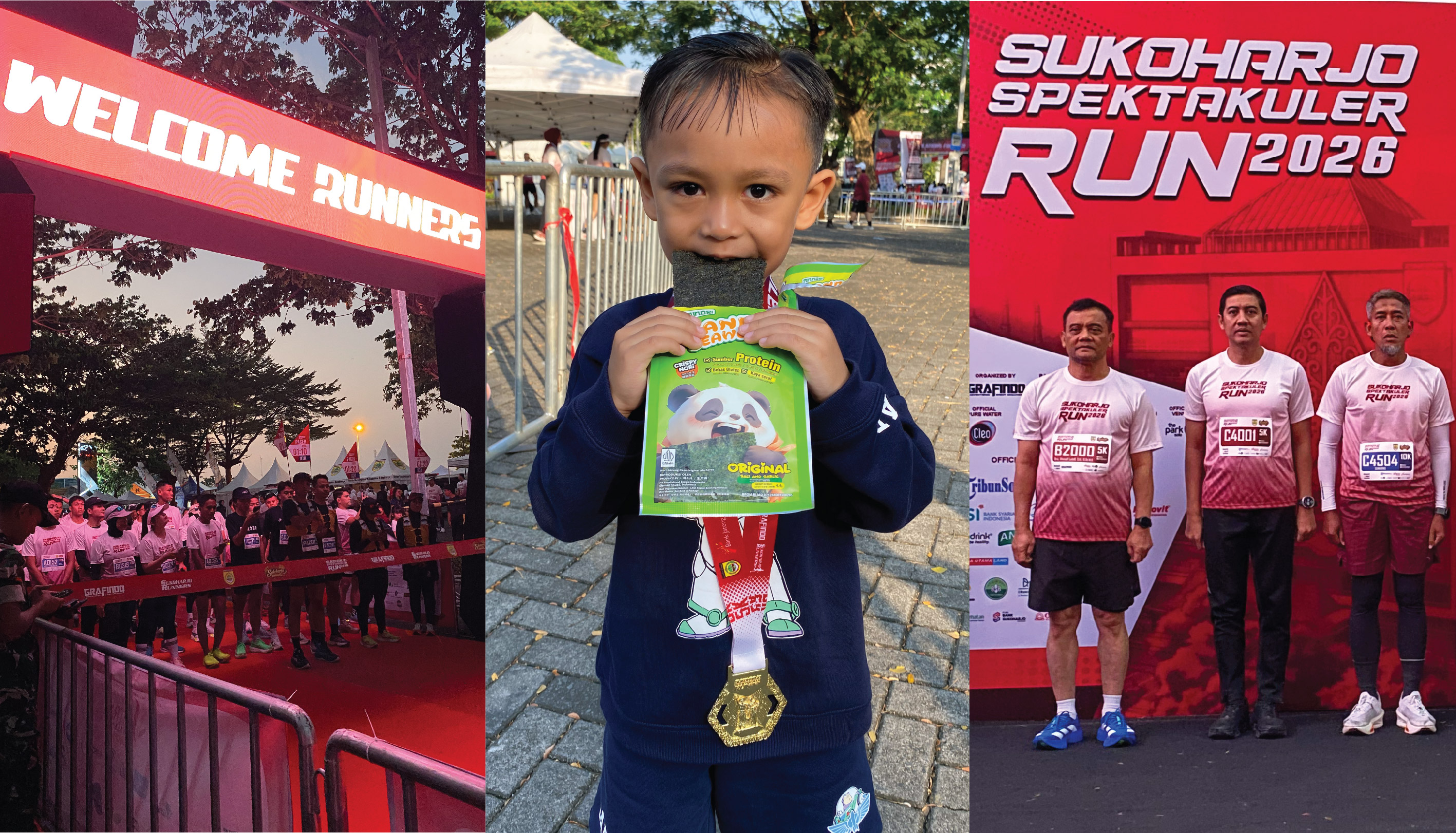 Mininori Panda Seaweed Hadir di Sukoharjo Spektakuler Run 2026, Temani Momen Finish Para Pelari